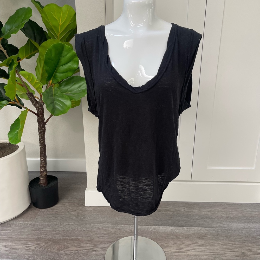 Free People Black Tee